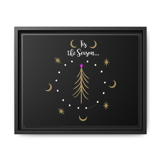 Tis the Season Gold tree Canvas