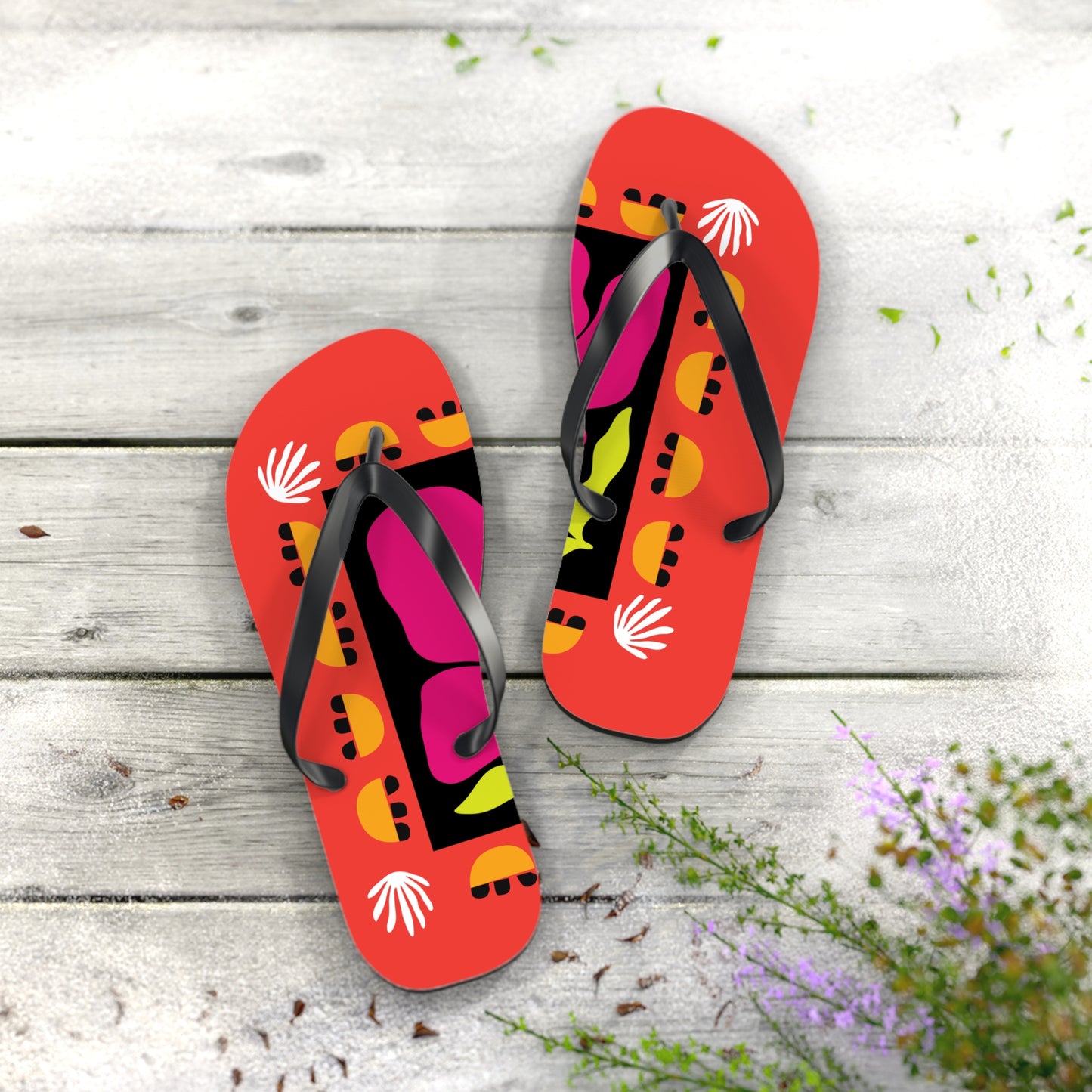 Pink Petal Pop Flip Flops