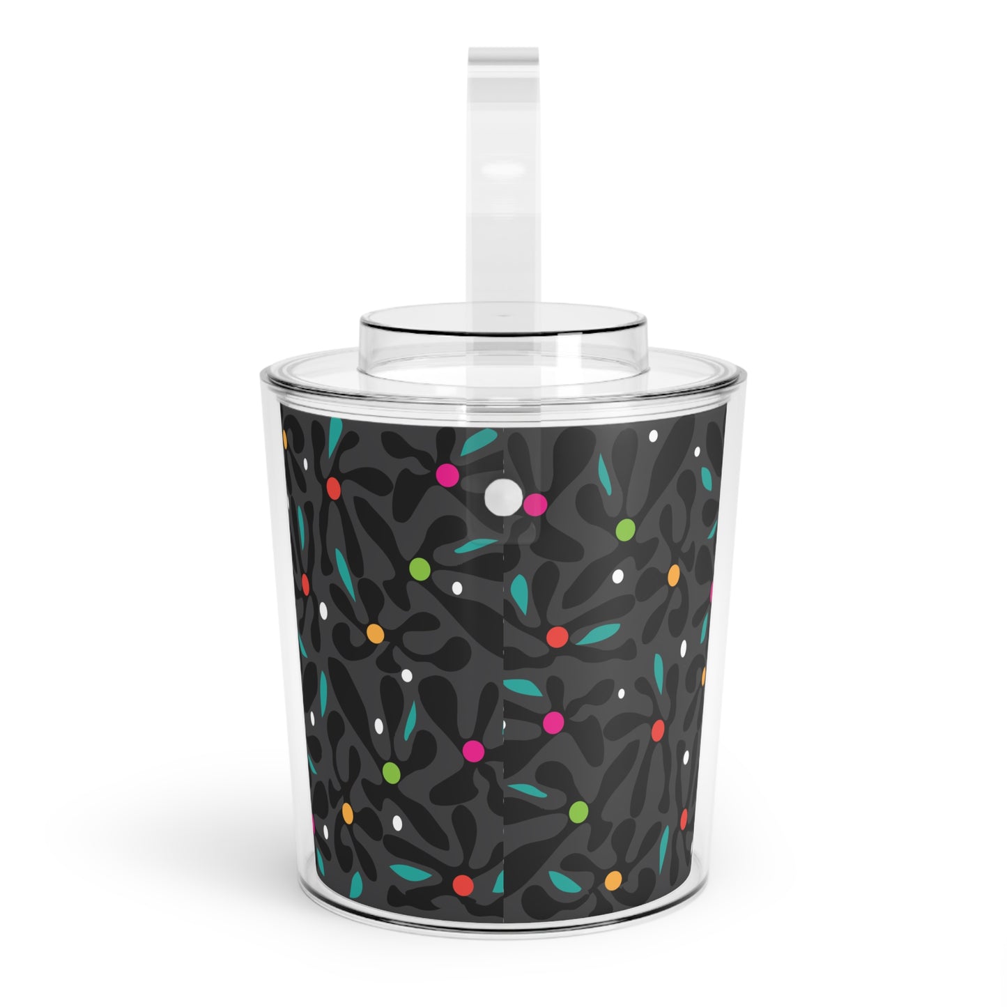Chromatic Bloom Ice Bucket with Tongs