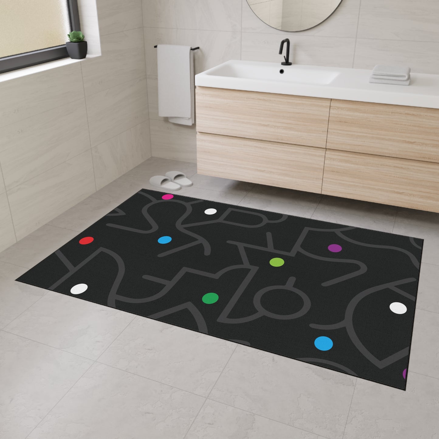 Pop Dots of Color Heavy Duty Floor Mat