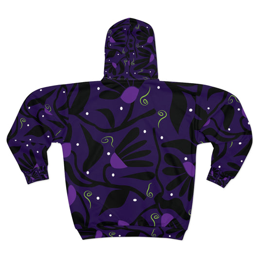 Moon Flower Unisex Zip Hoodie