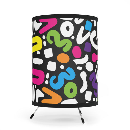 Colored DooDad Tripod Lamp with High-Res Printed Shade (US\CA plug)