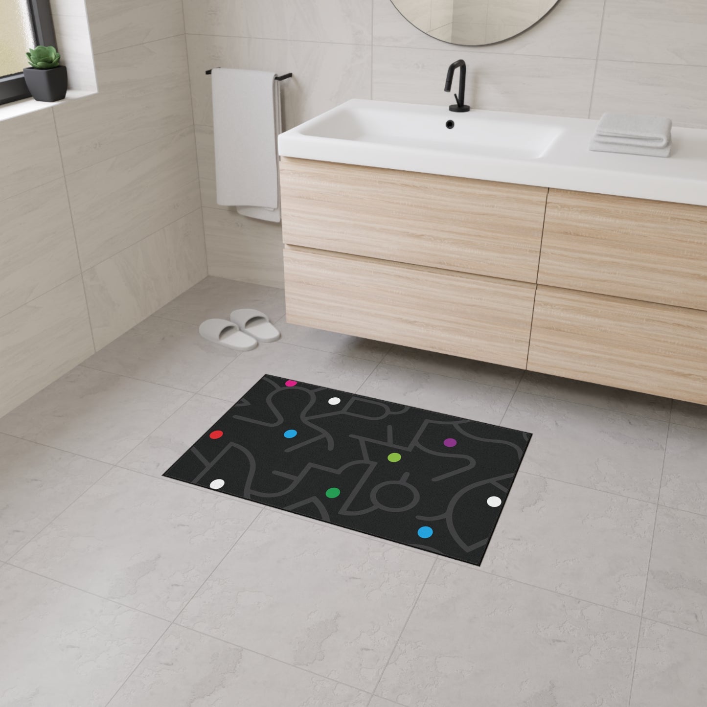 Pop Dots of Color Heavy Duty Floor Mat