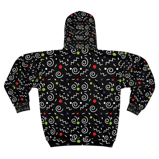 Color Scribbles Unisex Zip Hoodie