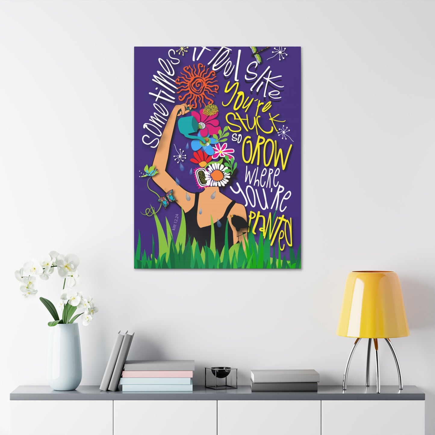 Grow Where You're Planted Canvas Stretched, 1.5''