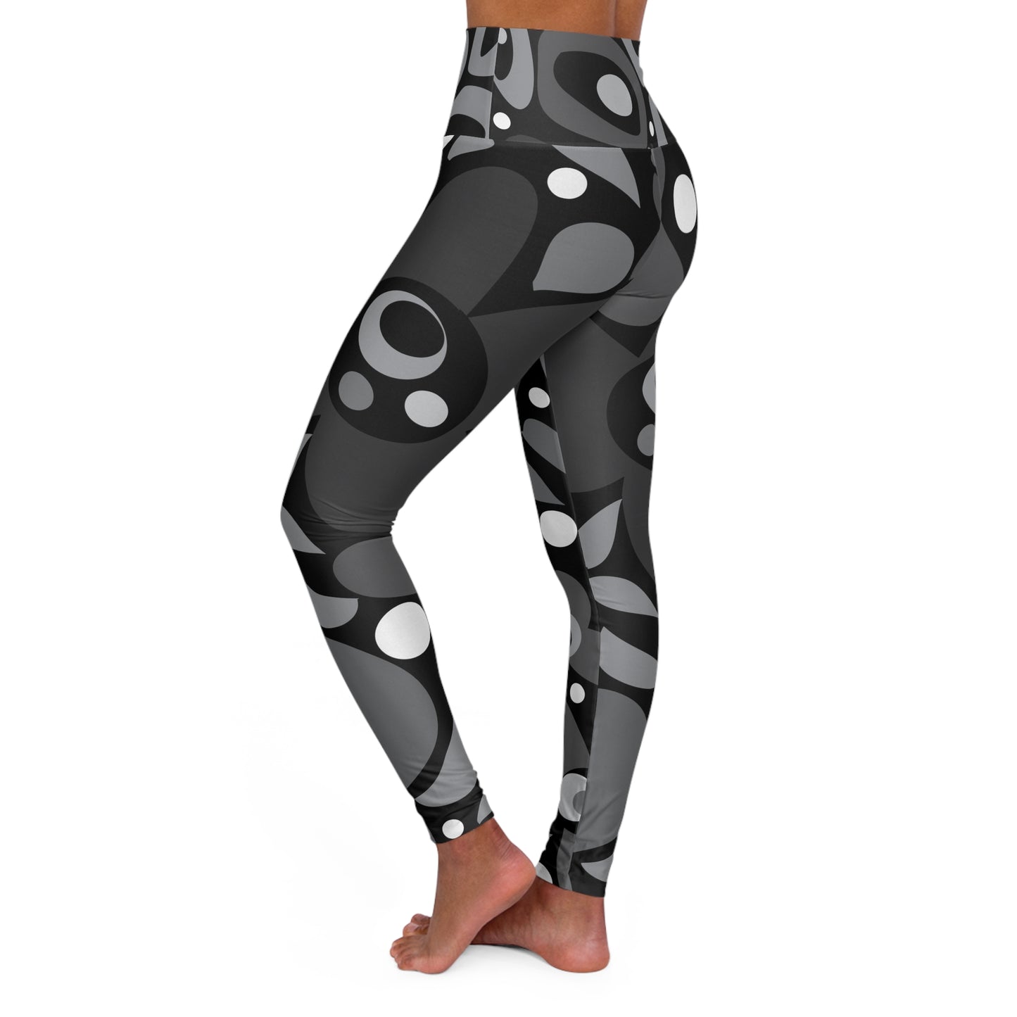 Midnight Mod Flower High Waisted Yoga Leggings
