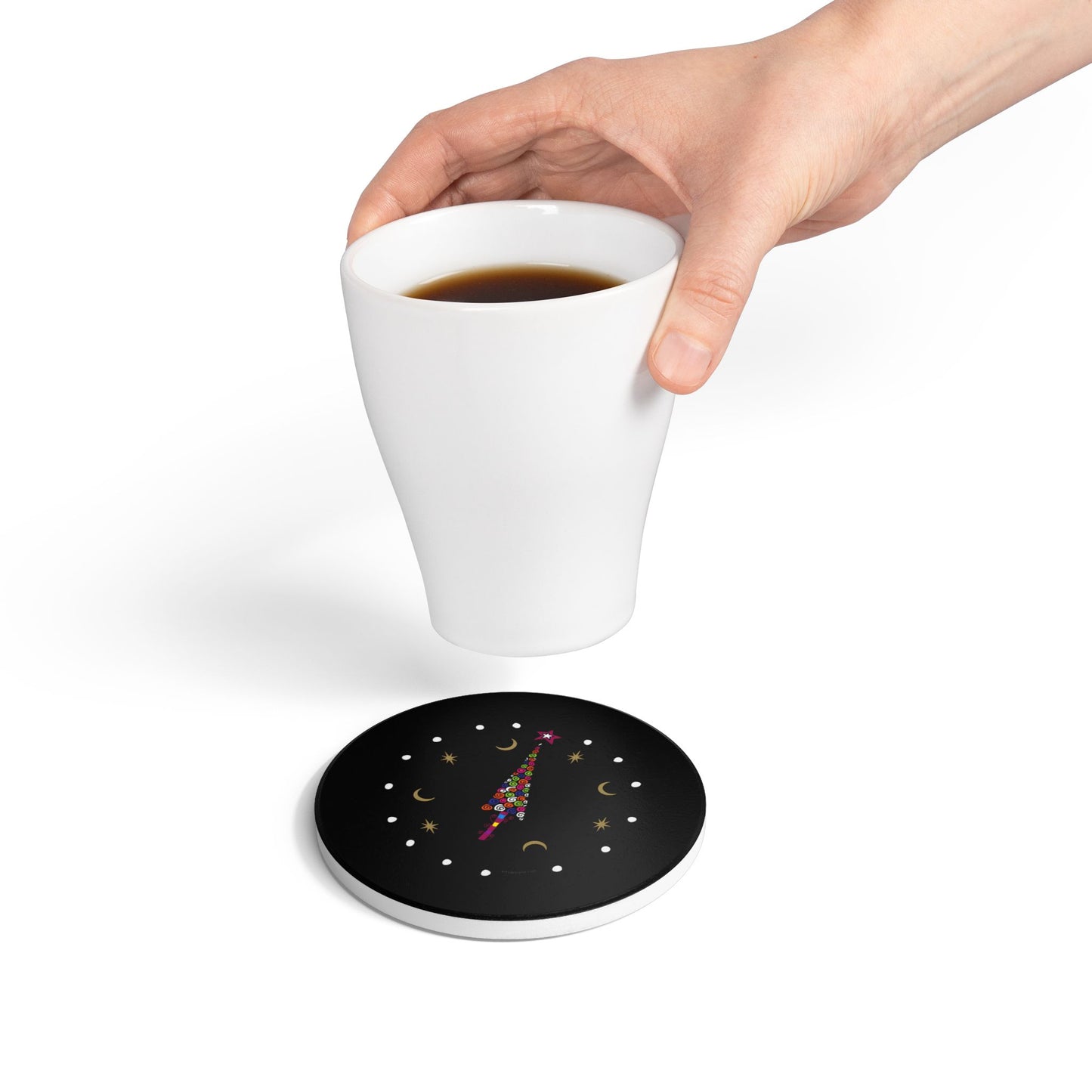Colorful Tree Ceramic Coaster