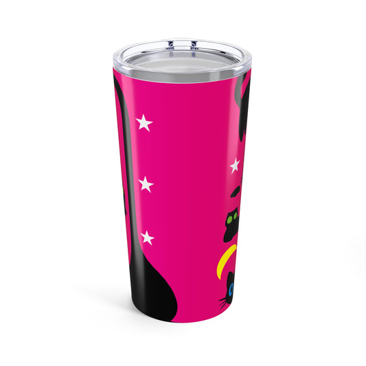 Pink Wicked Whiskers Tumbler 20oz