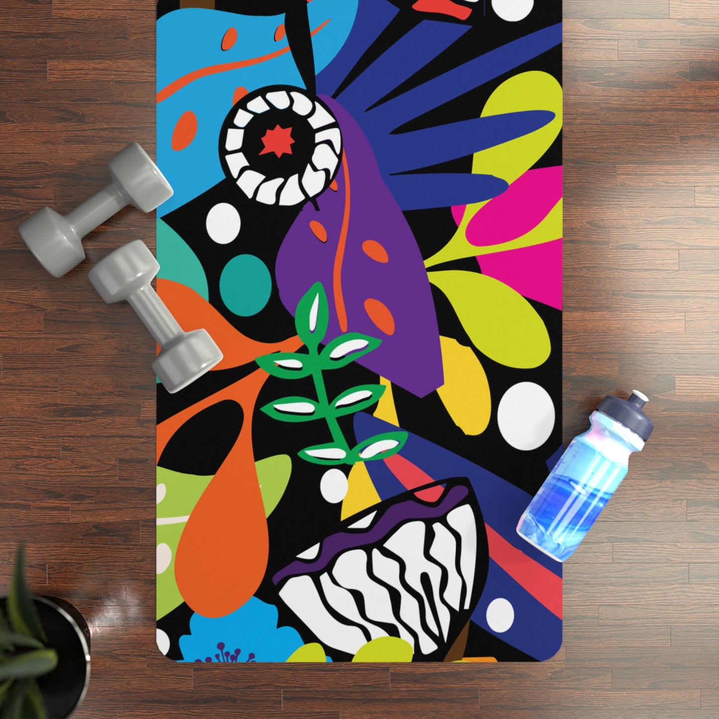 Twilight Bouquet Rubber Yoga Mat