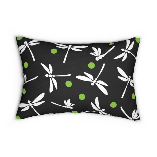 Dragon Fly Spun Polyester Lumbar Pillow