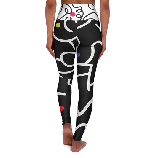 Pop Dots of Color High Waisted Yoga Leggings