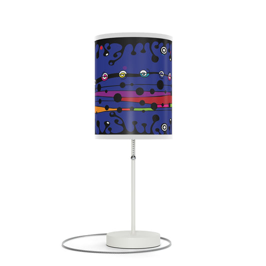 Blue Groove Lamp on a Stand