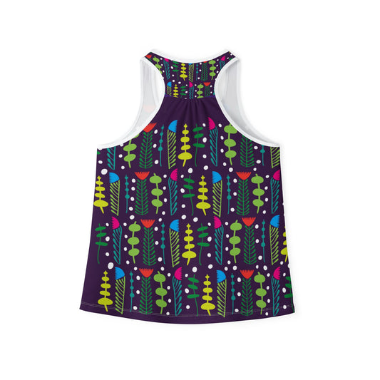 Purple Groovy Garden Women's Tank Top