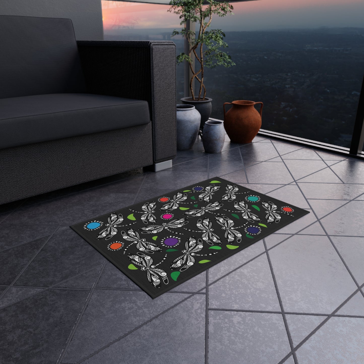 Dragon Fly Outdoor Rug