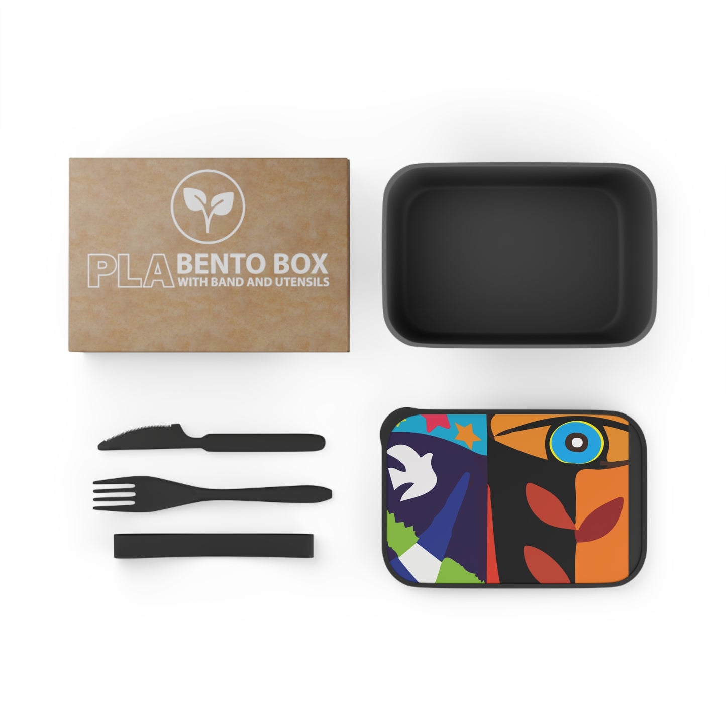 Urban Spirit PLA Bento Box with Band and Utensils