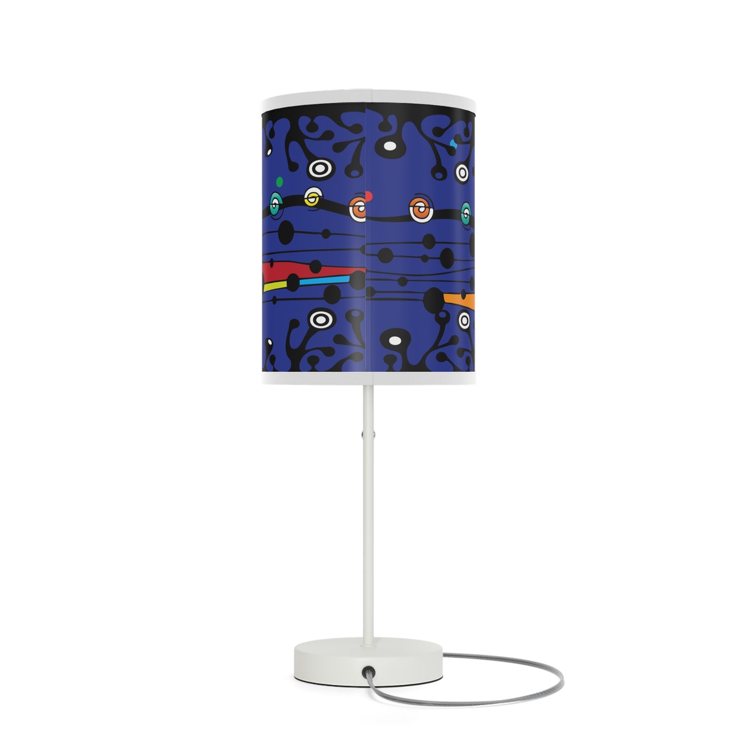 Blue Groove Lamp on a Stand