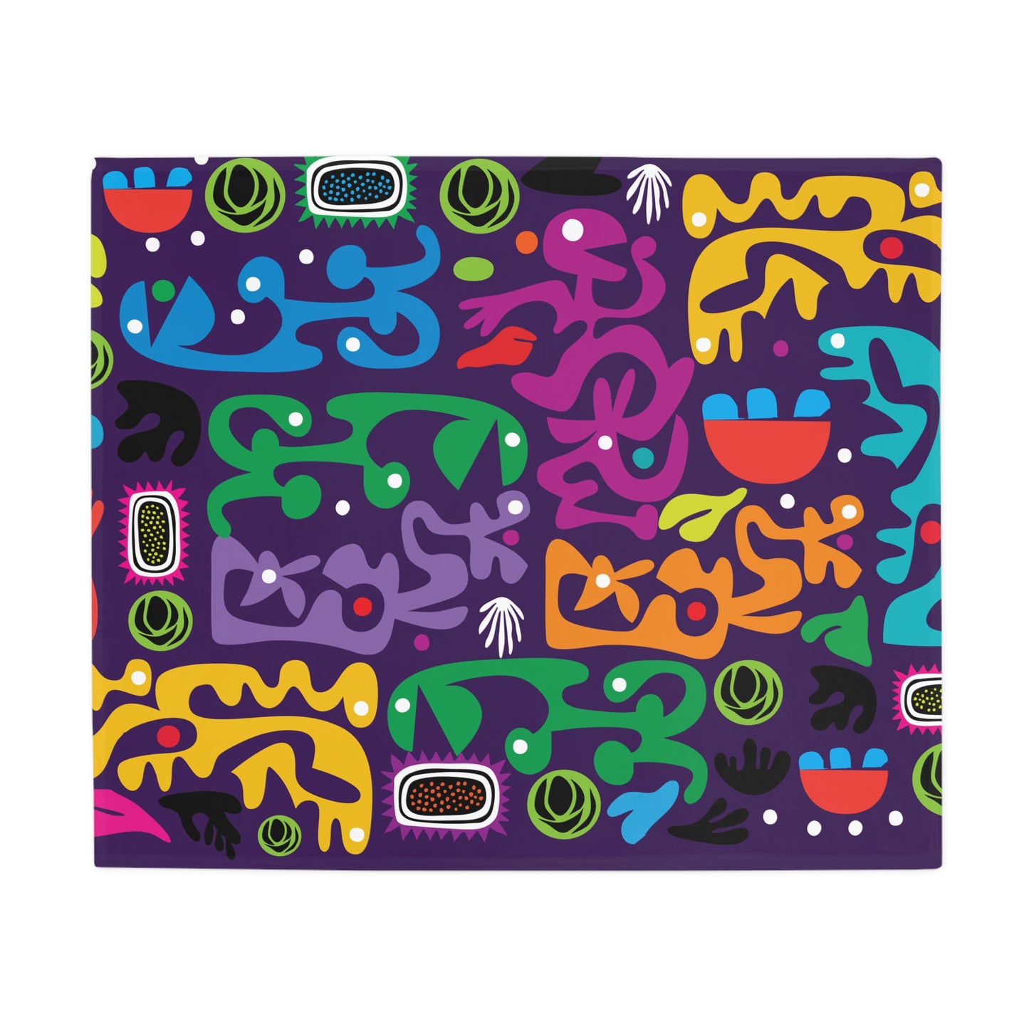 Pop Geometry Plush Fleece Blanket