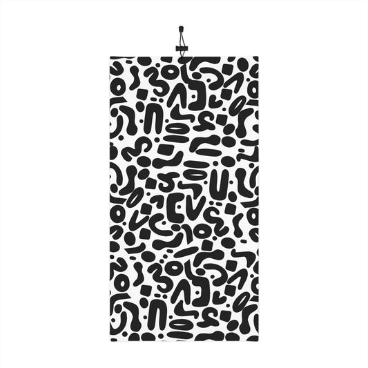 Reversible Black & White Optic Pop Winter Neck Gaiter (with drawstring)