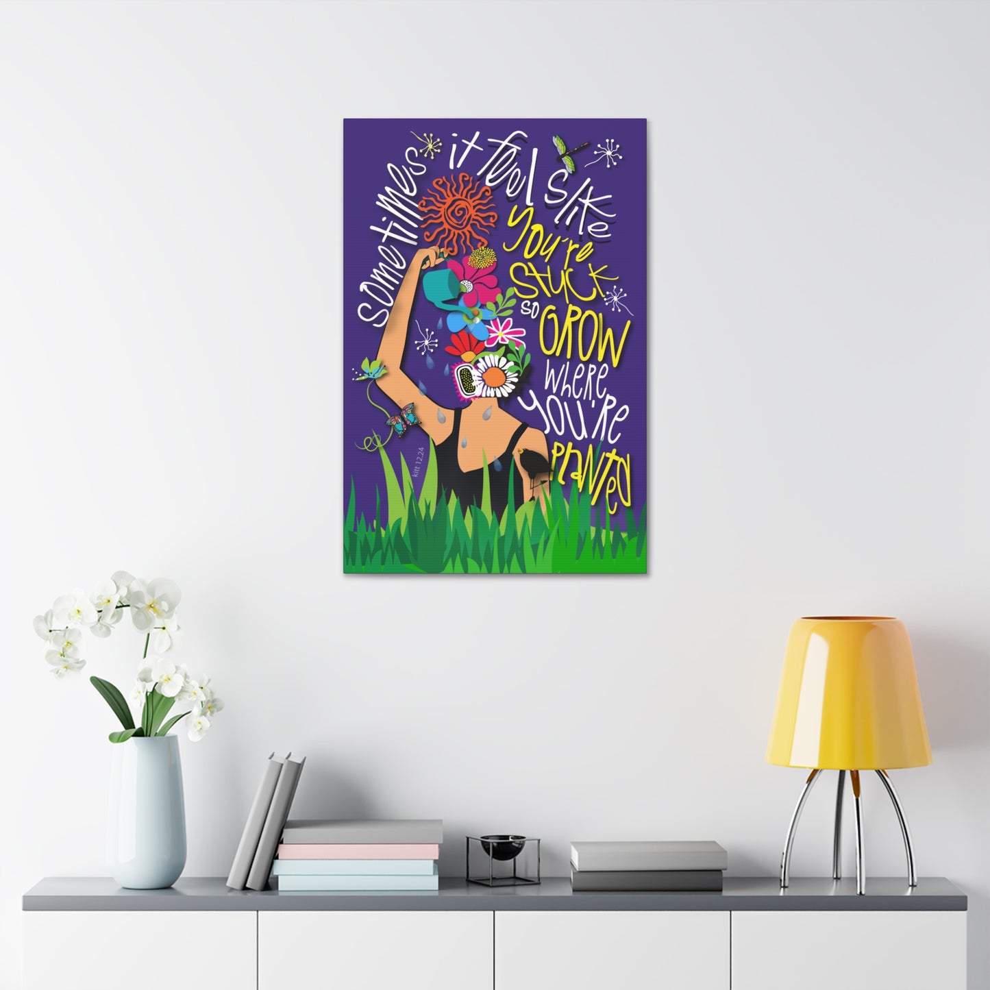 Grow Where You're Planted Canvas Stretched, 1.5''