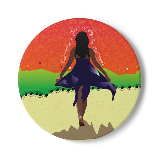 Don't Look Back Ceramic Coaster