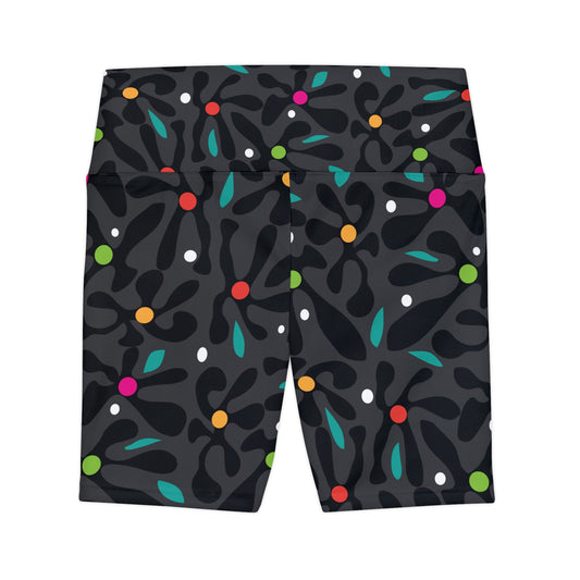 Chromatic Bloom Women's Workout Shorts