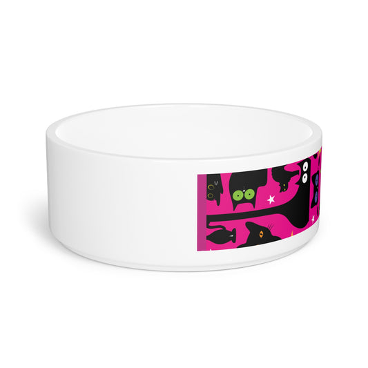 Pink Wicked Whiskers Pet Bowl