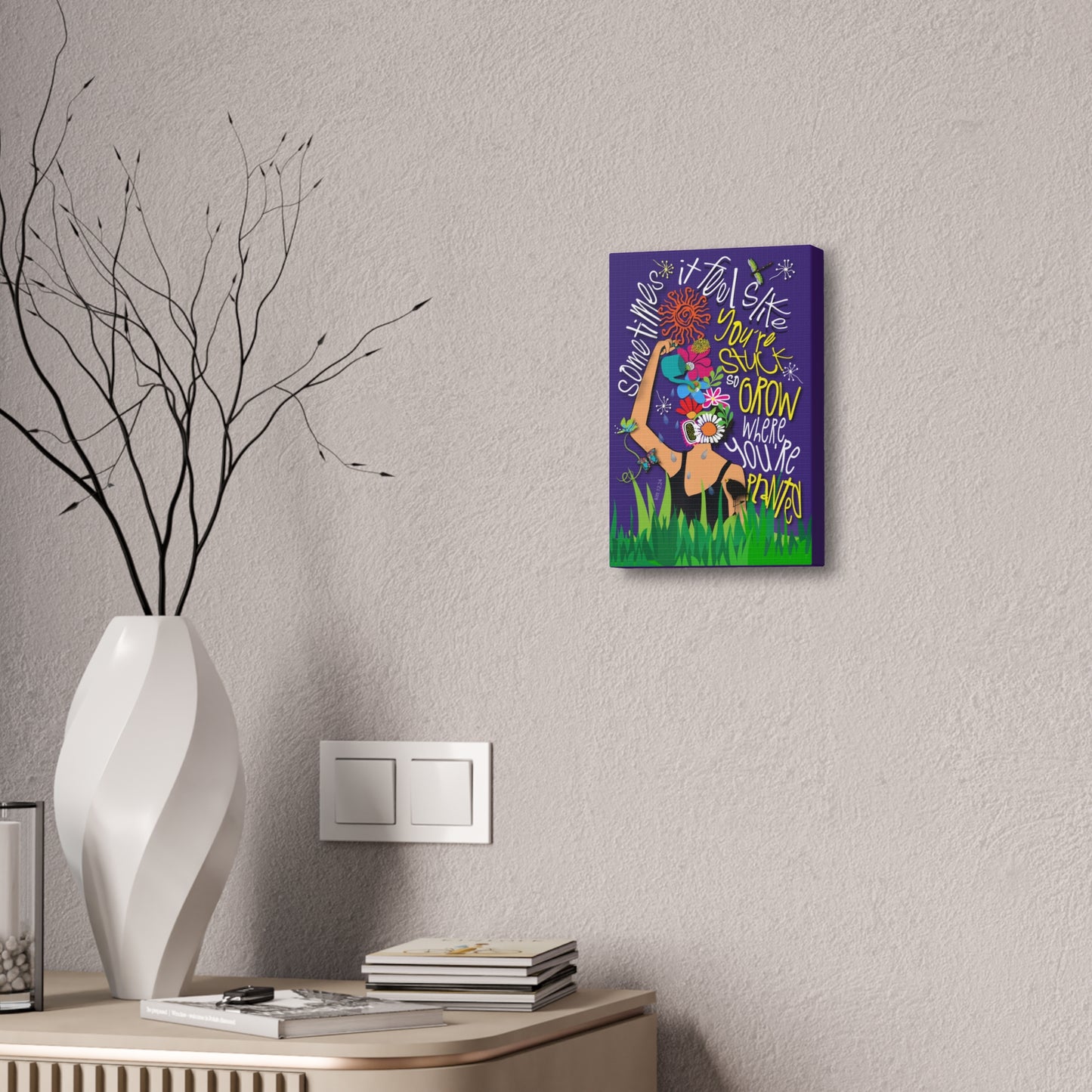 Grow Where You're Planted Canvas Stretched, 1.5''