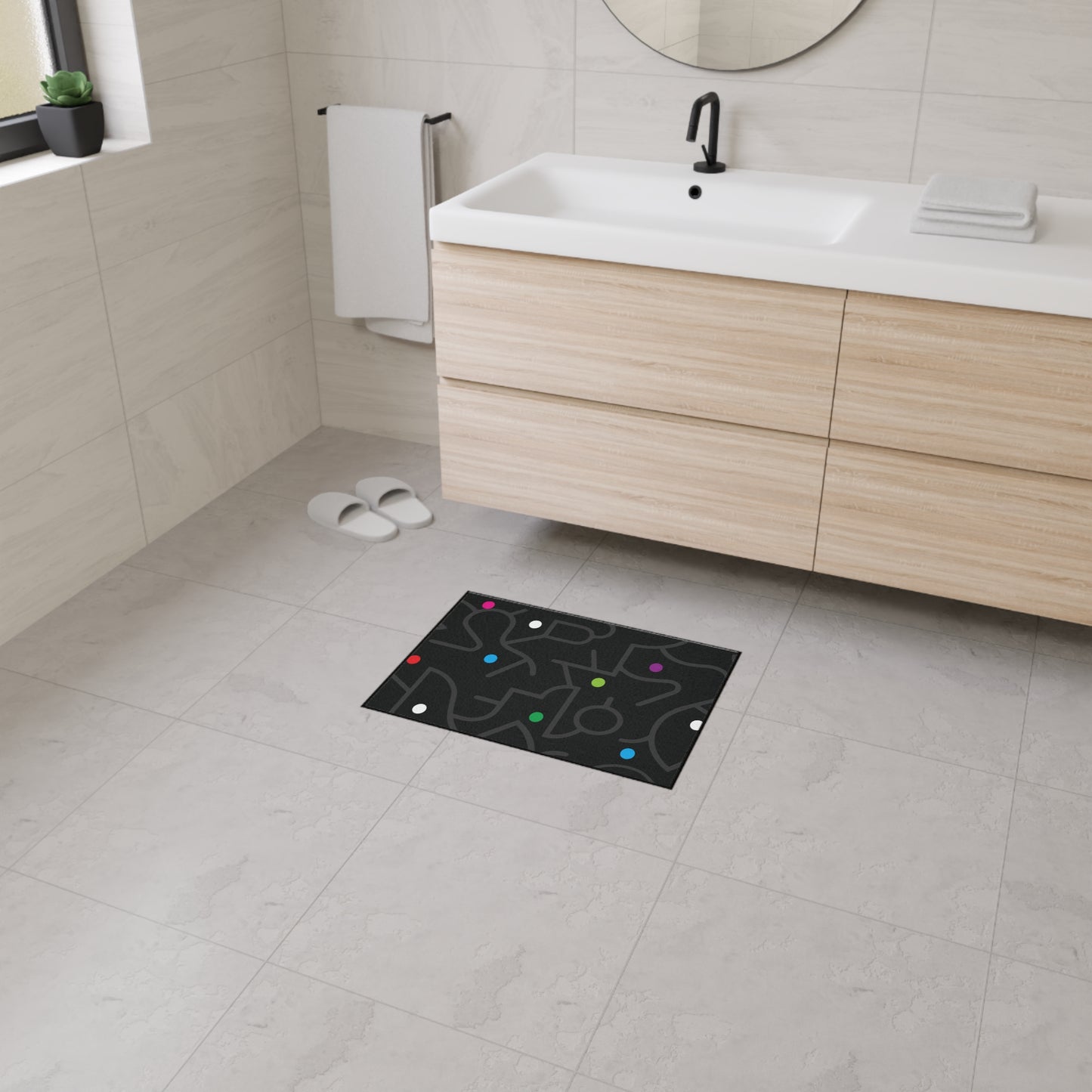 Pop Dots of Color Heavy Duty Floor Mat