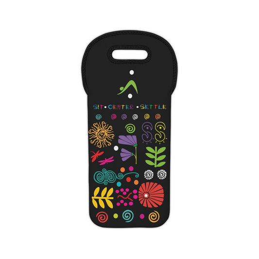 I Love Yoga Wine Tote Bag