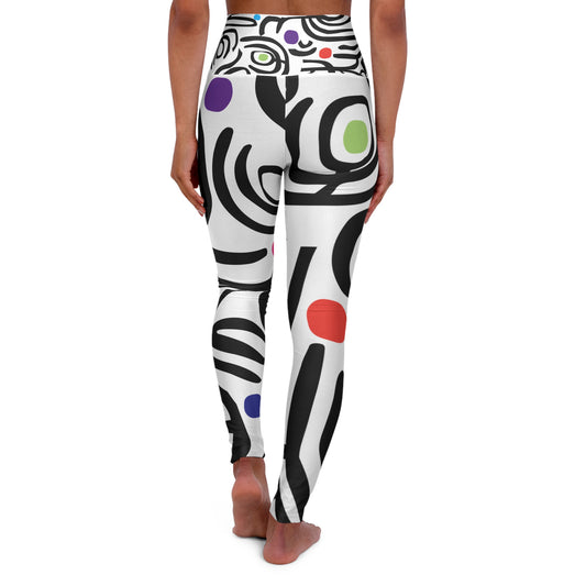 Dot Dot Swirl High Waisted Yoga Leggings
