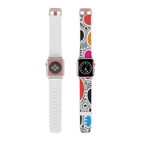 White Geosplash Watch Band for Apple Watch