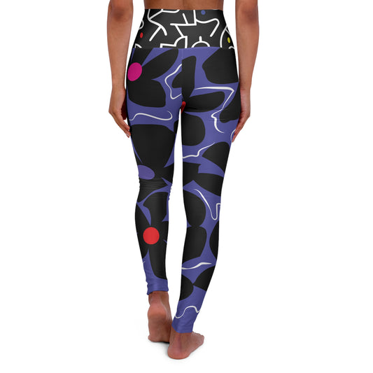 Royal Modflower High Waisted Yoga Leggings