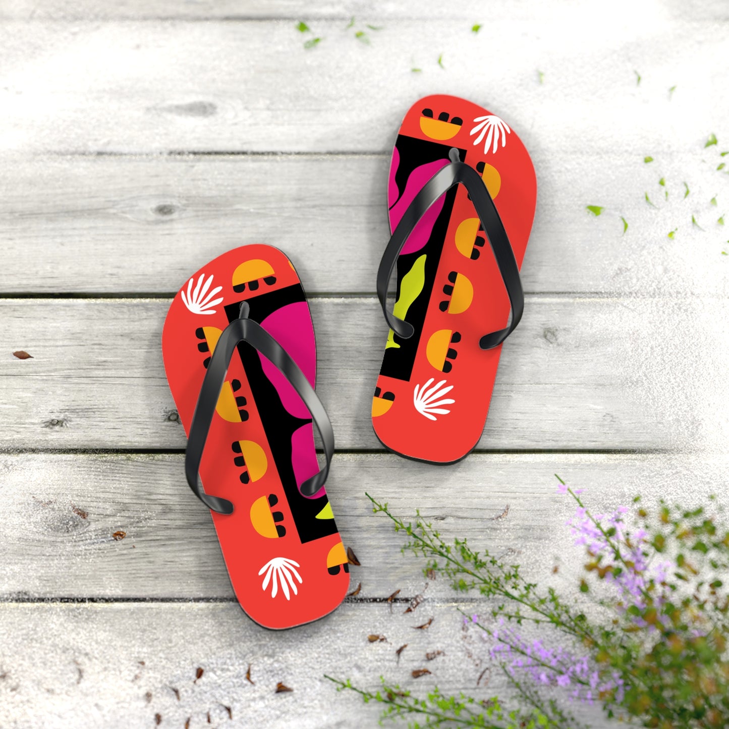 Pink Petal Pop Flip Flops