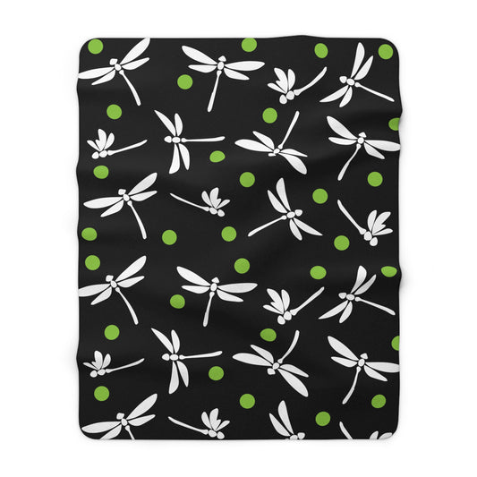 Dragon Fly Sherpa Fleece Blanket