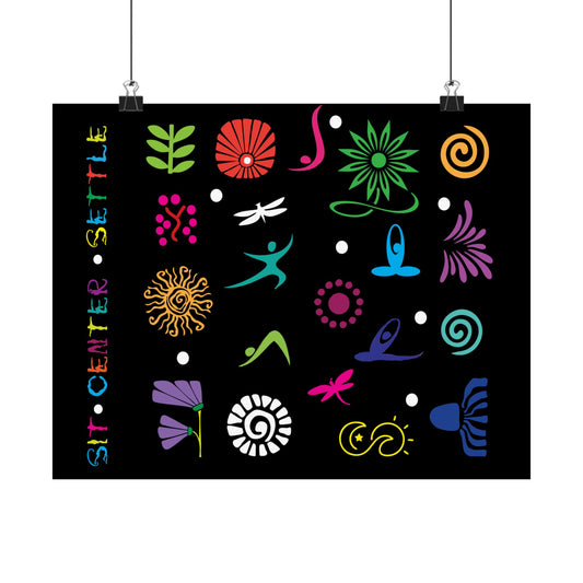 I Love Yoga Matte Horizontal Posters