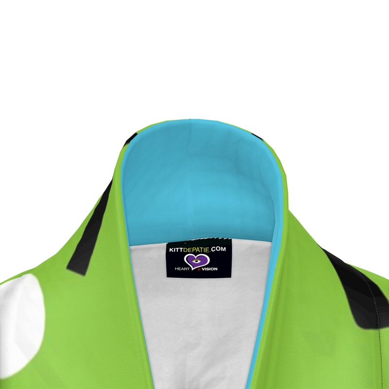 Lime Swirlverse Kimono Robe