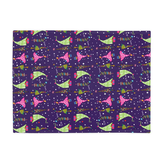 Holiday Trees Plush Fleece Blanket