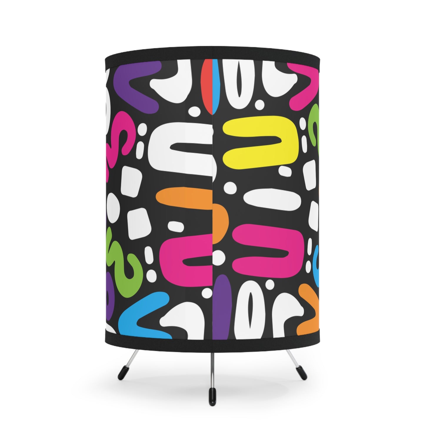 Colored DooDad Tripod Lamp with High-Res Printed Shade (US\CA plug)