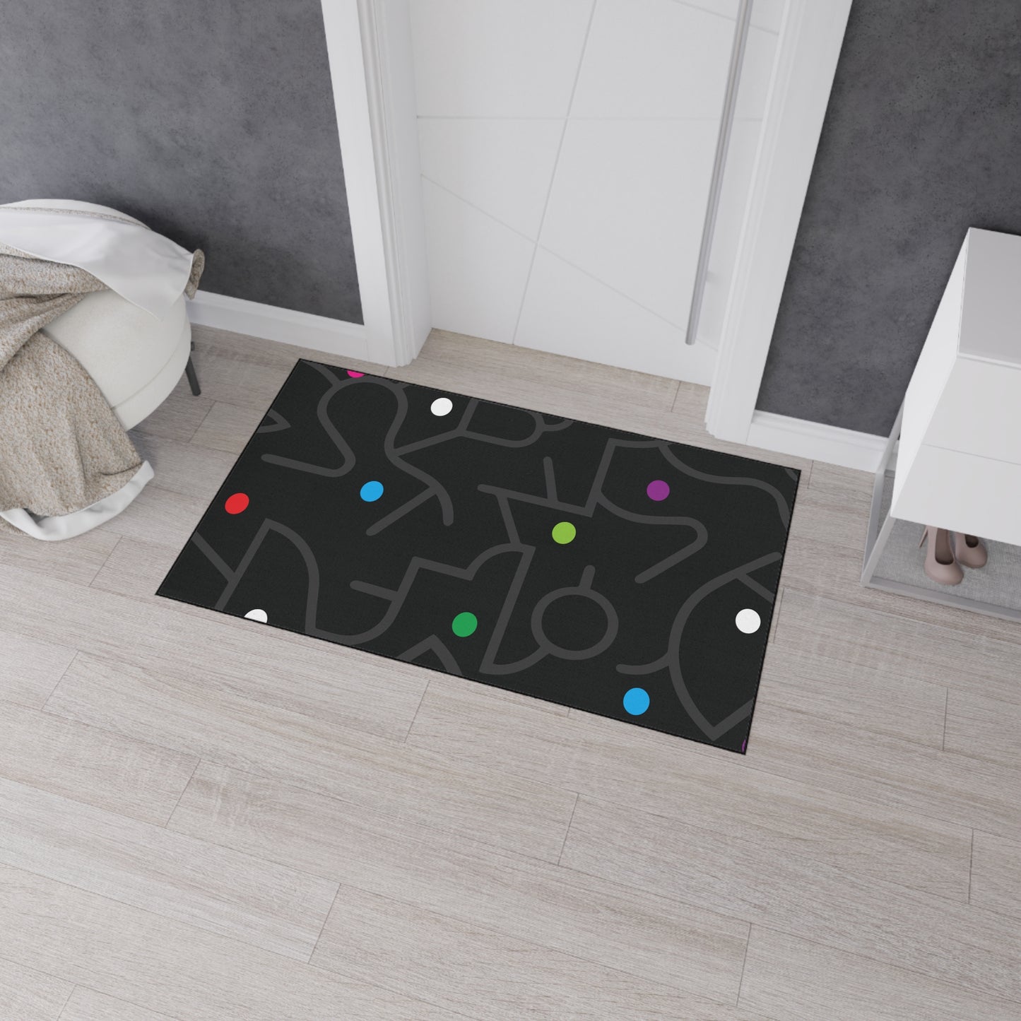 Pop Dots of Color Heavy Duty Floor Mat