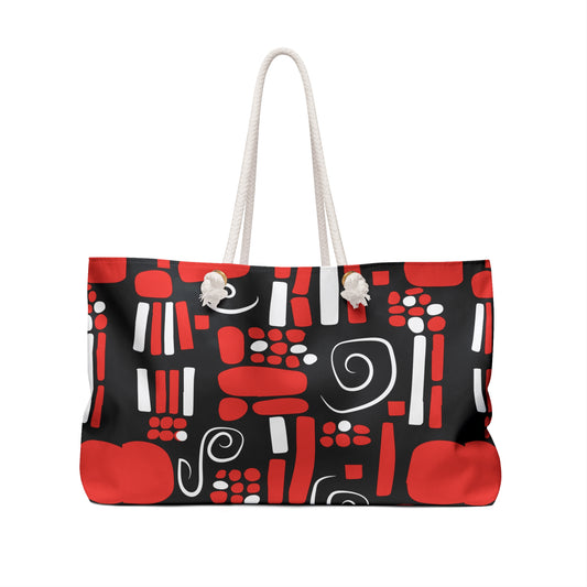 Red Twist Weekender Bag