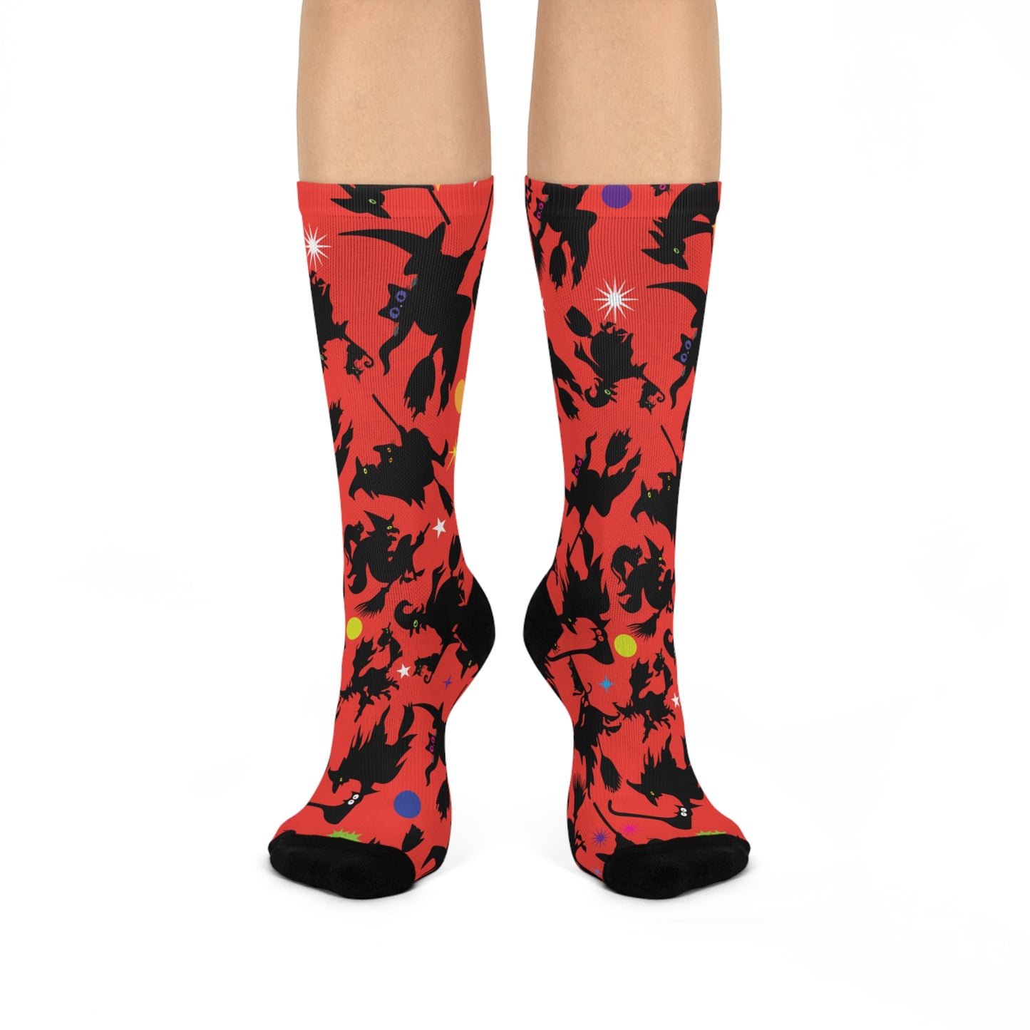 Orange Witches Cushioned Crew Socks