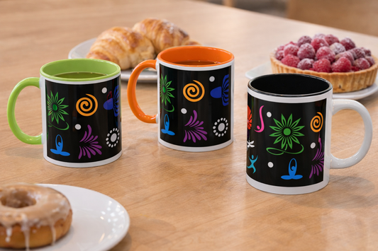 I Love Yoga Accent Coffee Mug (11, 15oz)