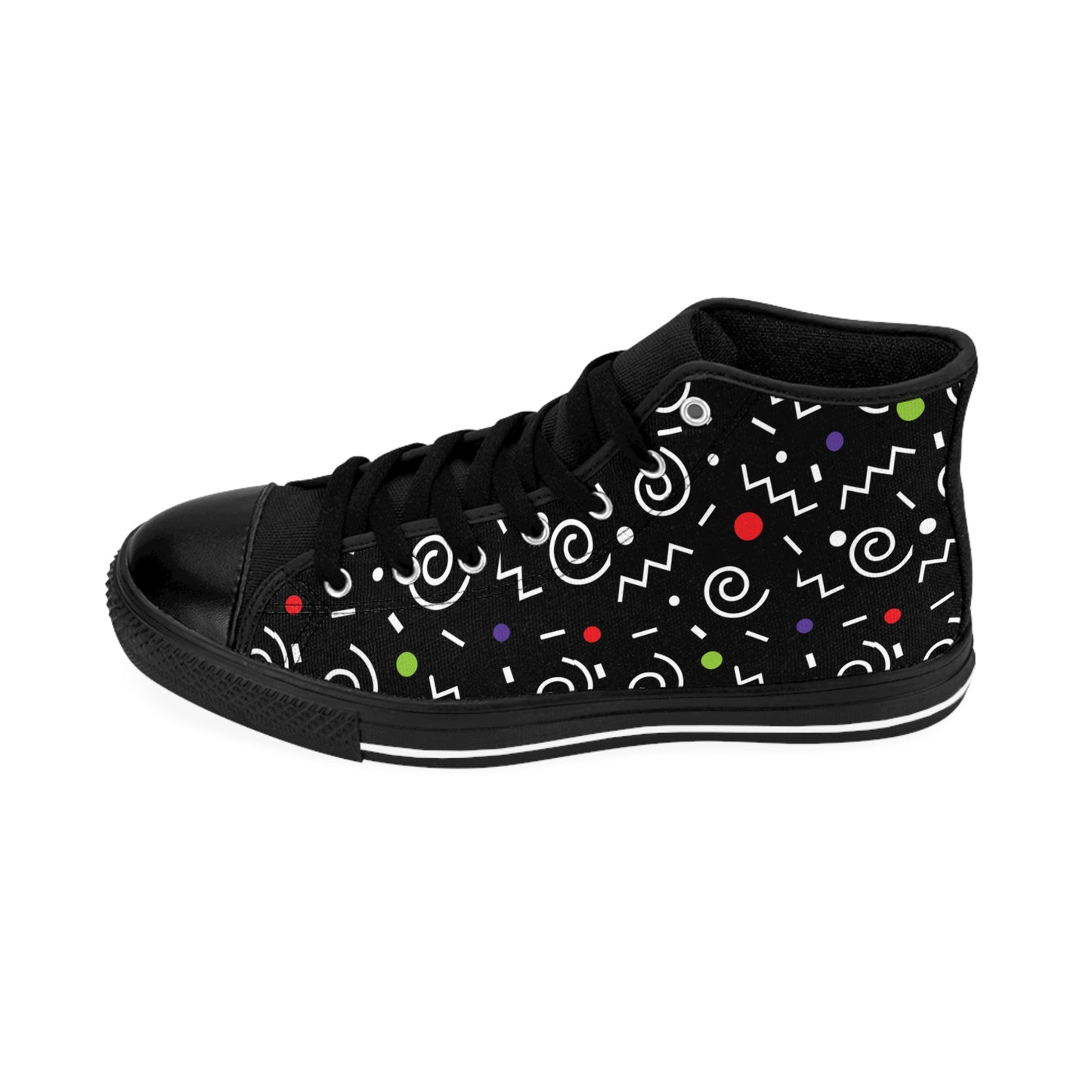 Color Scribbles Women's Classic Sneakers