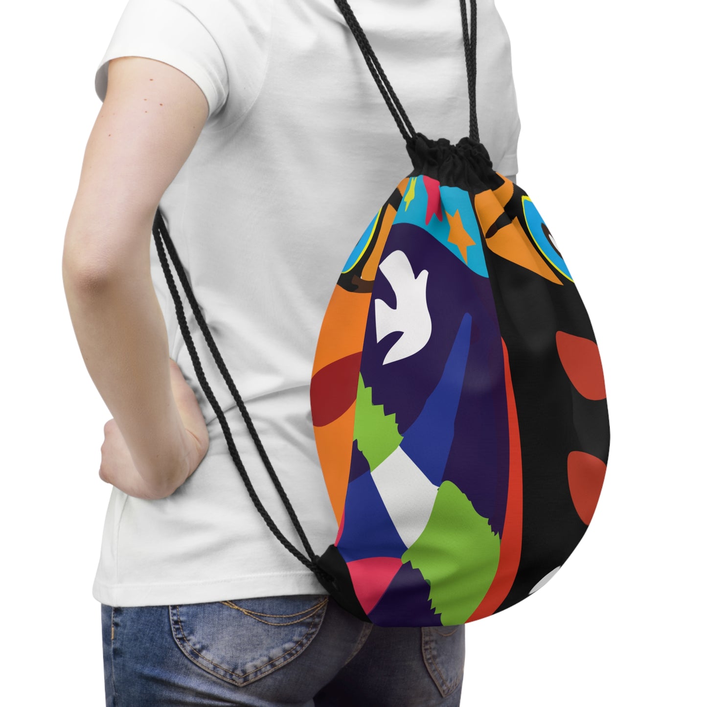 Urban Script Drawstring Bag