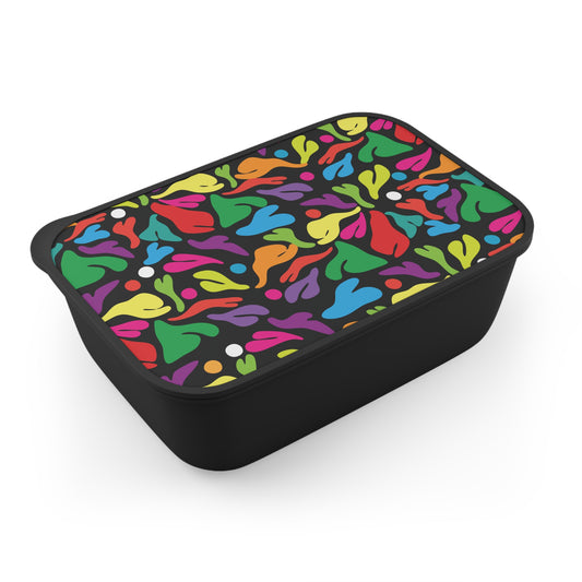 Flower Party Bento Box with Band and Utensils
