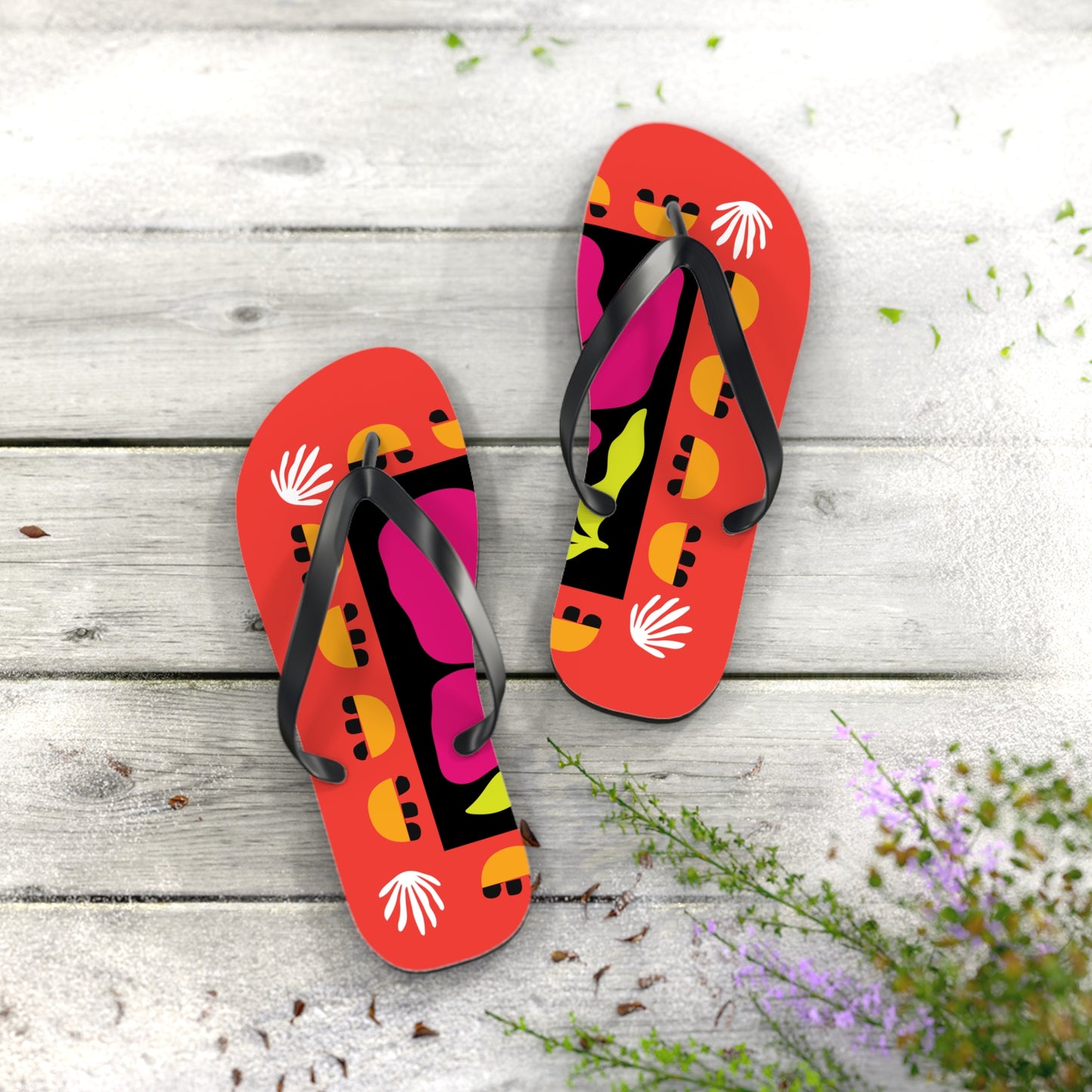 Pink Petal Pop Flip Flops