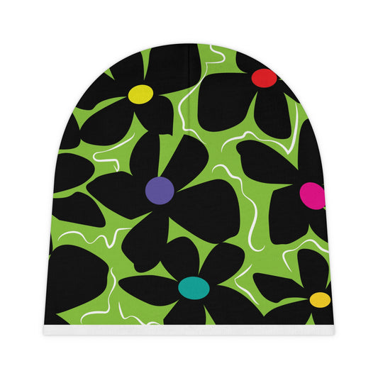 Green Modflower Baby Beanie
