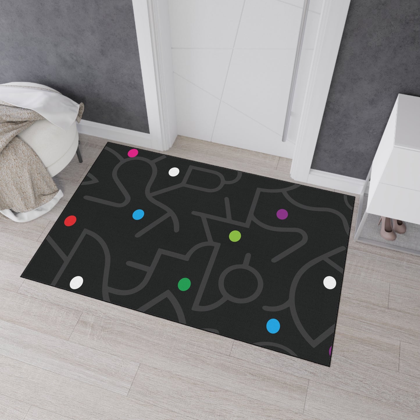 Pop Dots of Color Heavy Duty Floor Mat