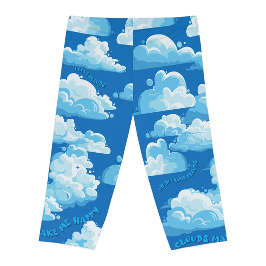 In The Clouds Women's Capri Leggings