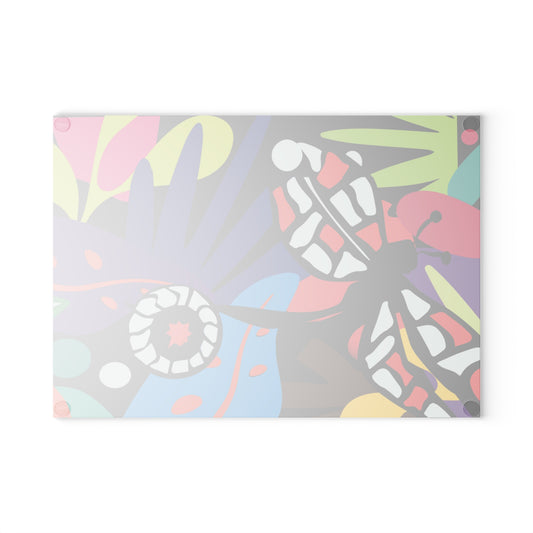 Twilight Bouquet Glass Cutting Board